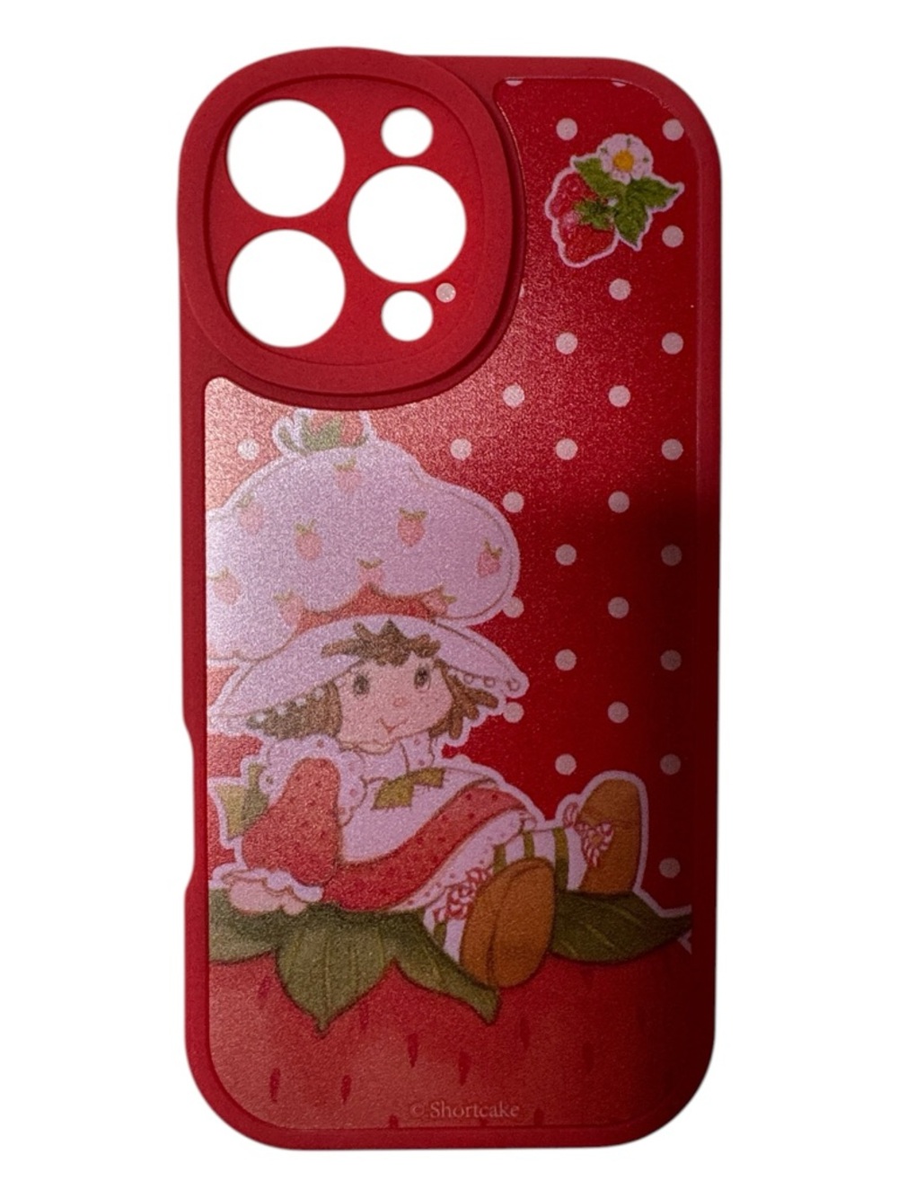 ROMWE Red Strawberry Shortcake iPhone 16 Pro Max Case.